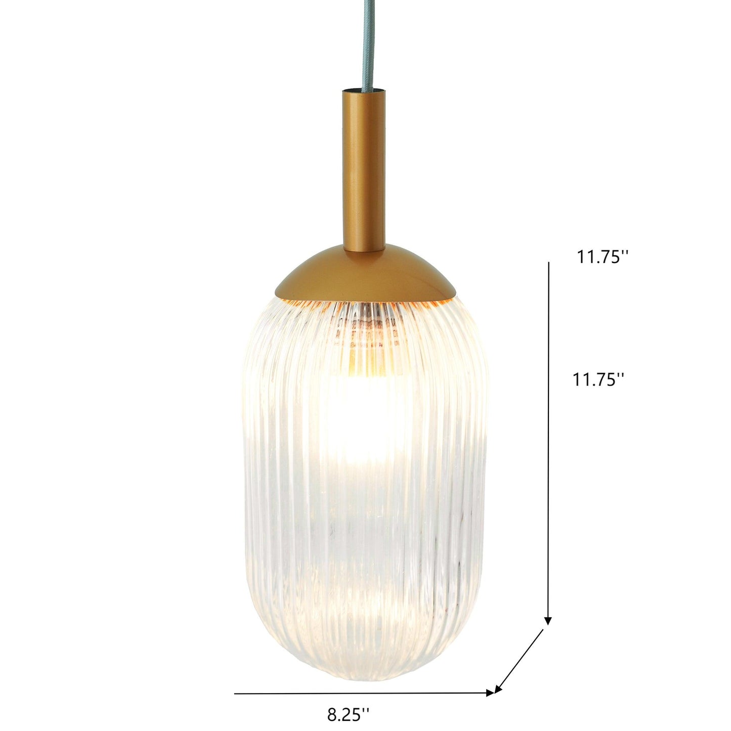 Modern Style Pendant Lamp - Bronze And Clear 110-120V Bedside Bedroom