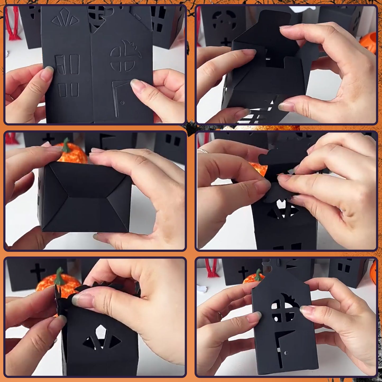 20 Halloween Candy Boxes - Black Paper Party Supplies