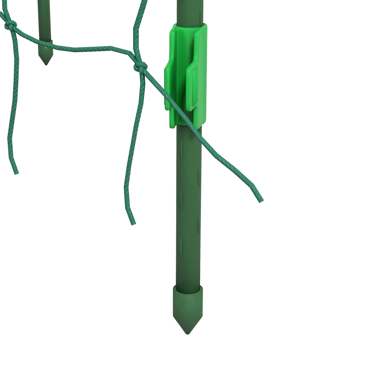 Metal Garden Trellis with Climbing Net - 17x72 Inches Outdoor Support for Vines, Green