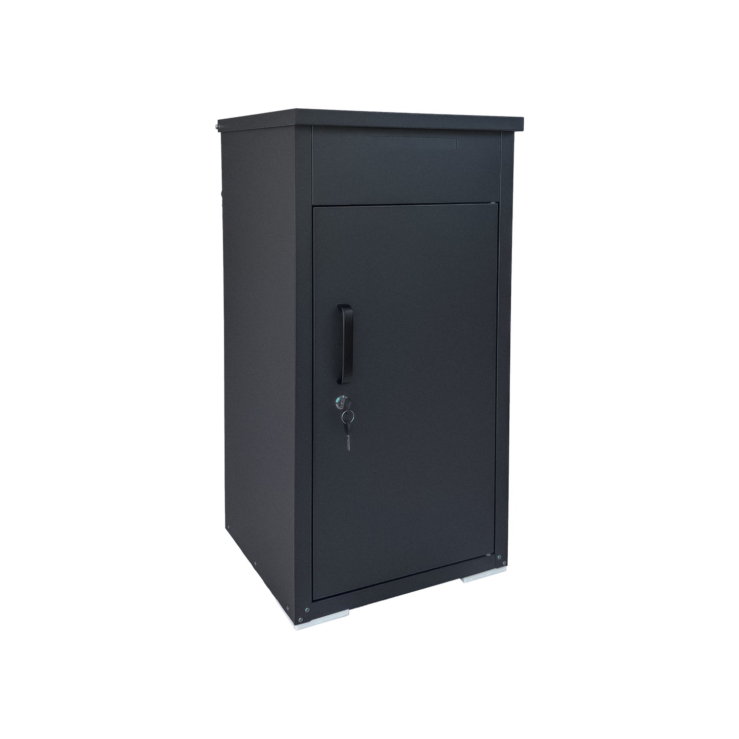 Lockable Steel Package Delivery Box with Mail Compartment - Large Outdoor Porch Mailbox
