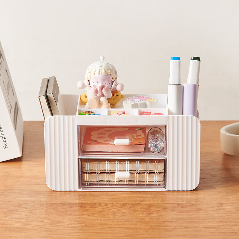 Stackable Desktop Storage Box 18.7x11.6x6.7cm Organizer for Office & Home