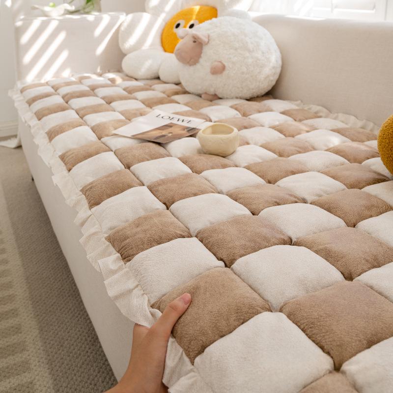 Non-Slip Sofa Cushion Cover - Thickened Chenille Living Room Protector