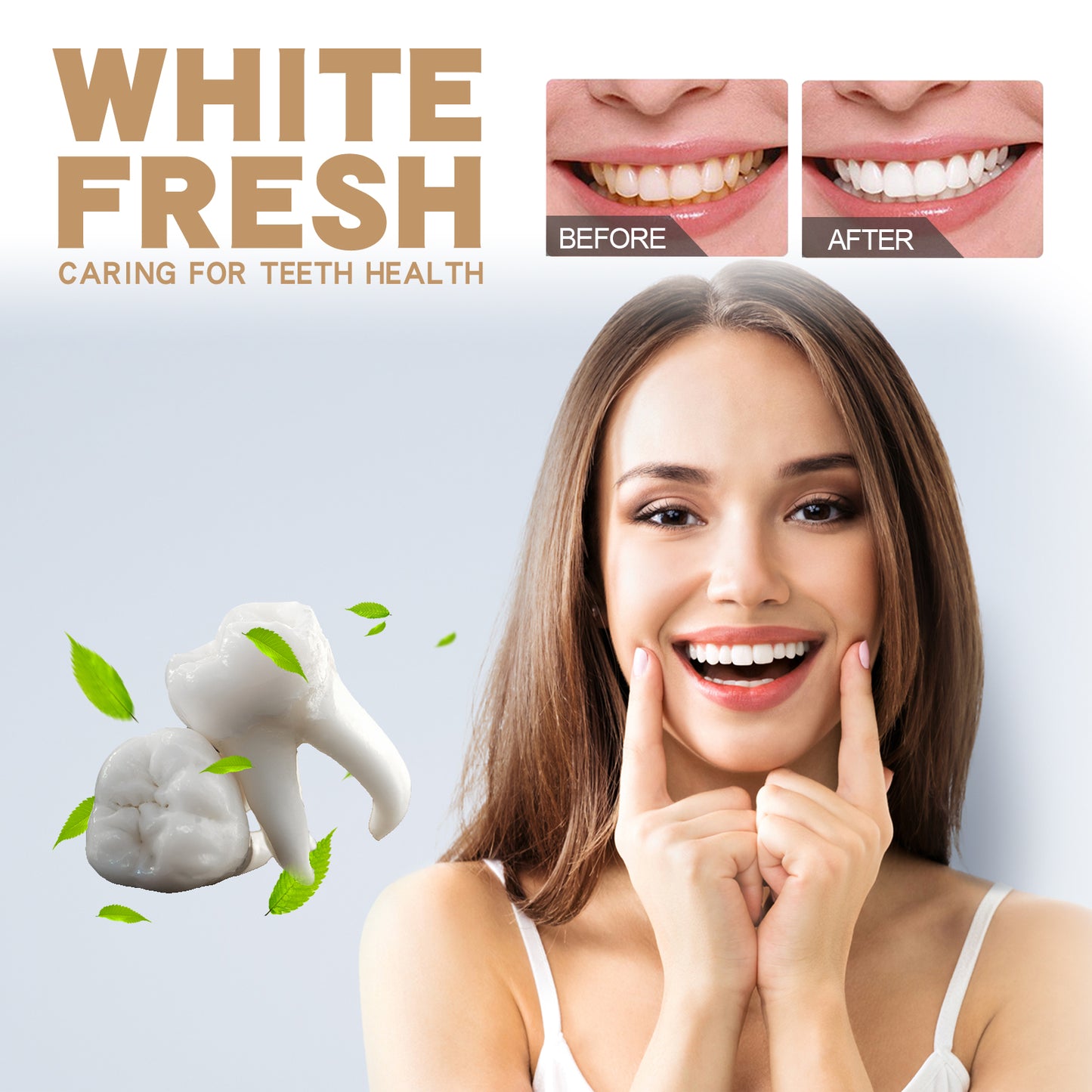Probiotic Brightening Toothpaste for Stain Removal and Fresh Breath