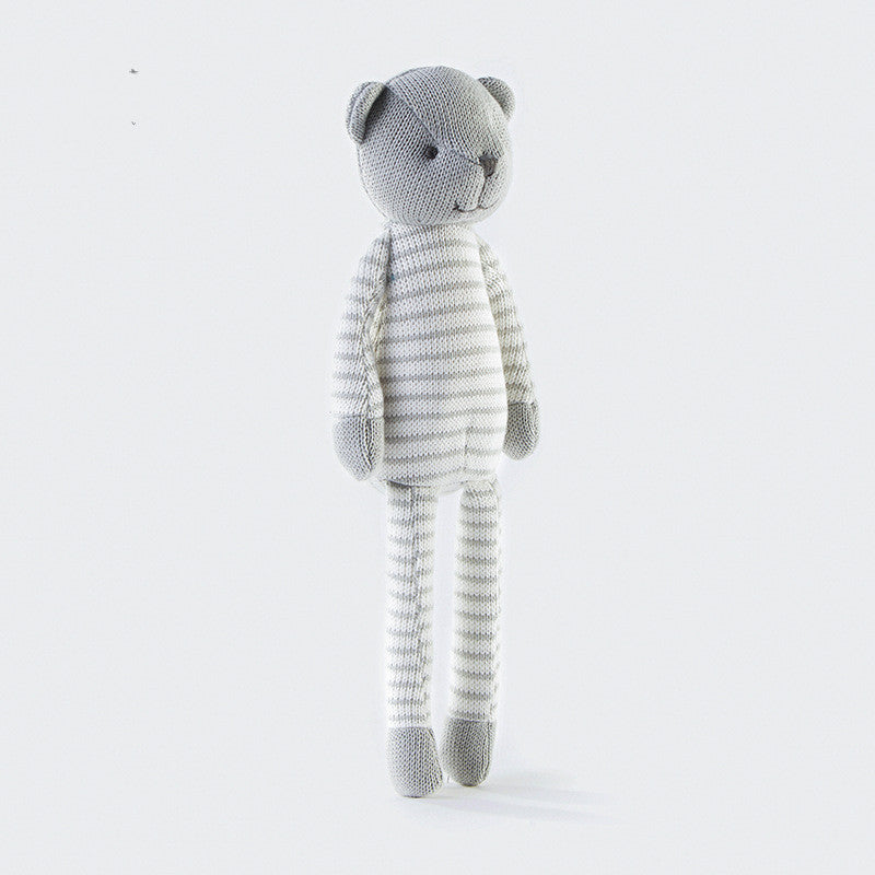 Grey Bear Plush Doll - Woolen Cloth Baby Toy, 35cm Soft Animal