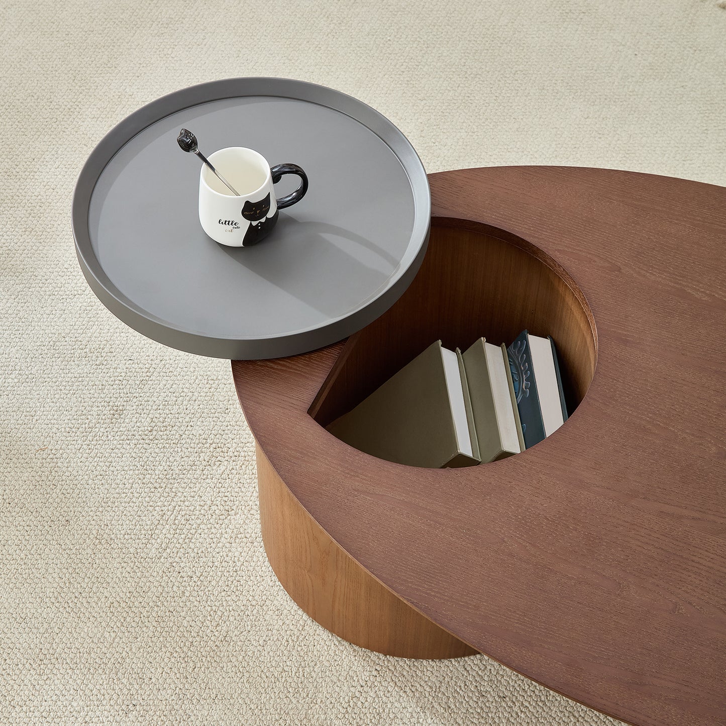 Modern Oval Luxury Coffee Table, Sophisticated Living Room Center