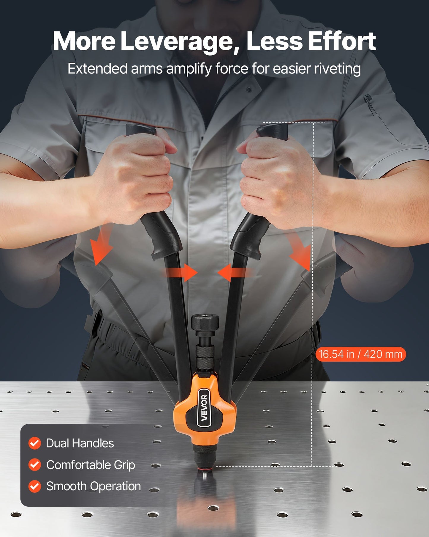 17-Inch Rivet Nut Tool Kit with 13 Mandrels and 130 Nuts for Metal Fastening