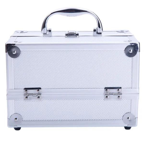 SM-2176 Aluminum Makeup Train Case Jewelry Box Cosmetic Organizer