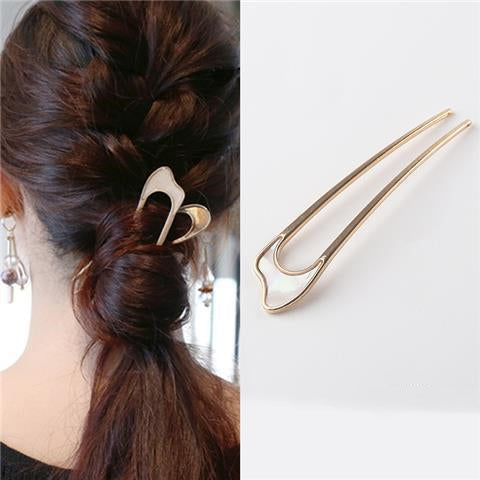 Pearl Metal Hairpin - Korean Style Hair Accessory