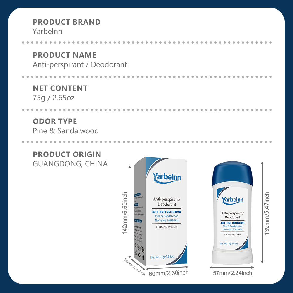 Solid Antiperspirant Stick - All-Day Dry Underarm Deodorant Balm