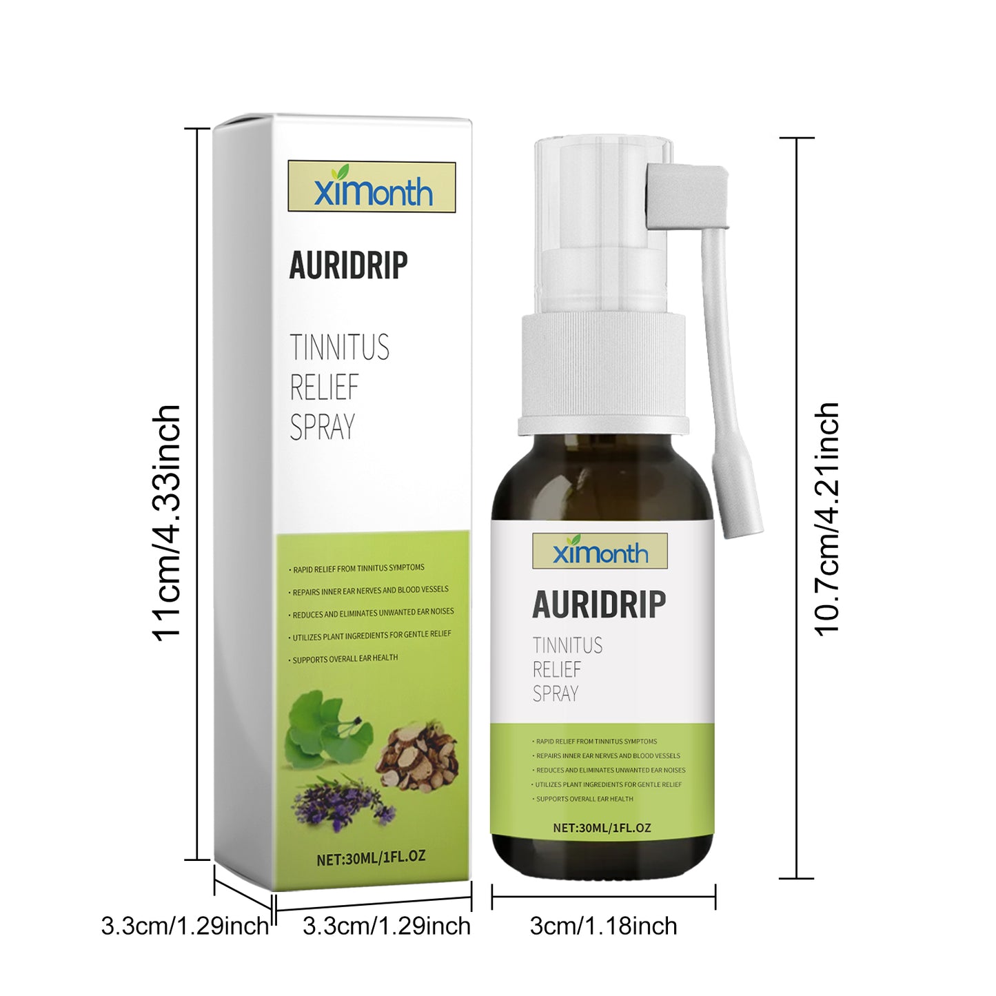 Ear Soothing Spray 30ml for Ear Relief & Tinnitus Relief - Gentle Ear Care Solution