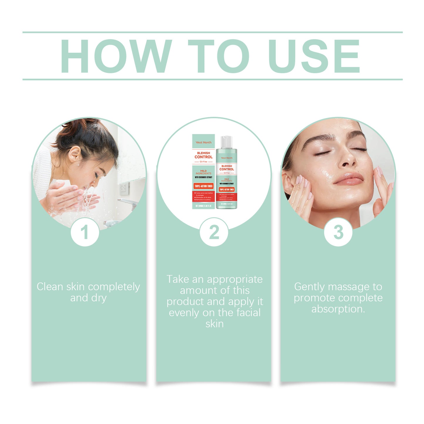 Facial Toner with Green Tea & Hyaluronic Acid - 100ml Acne Care