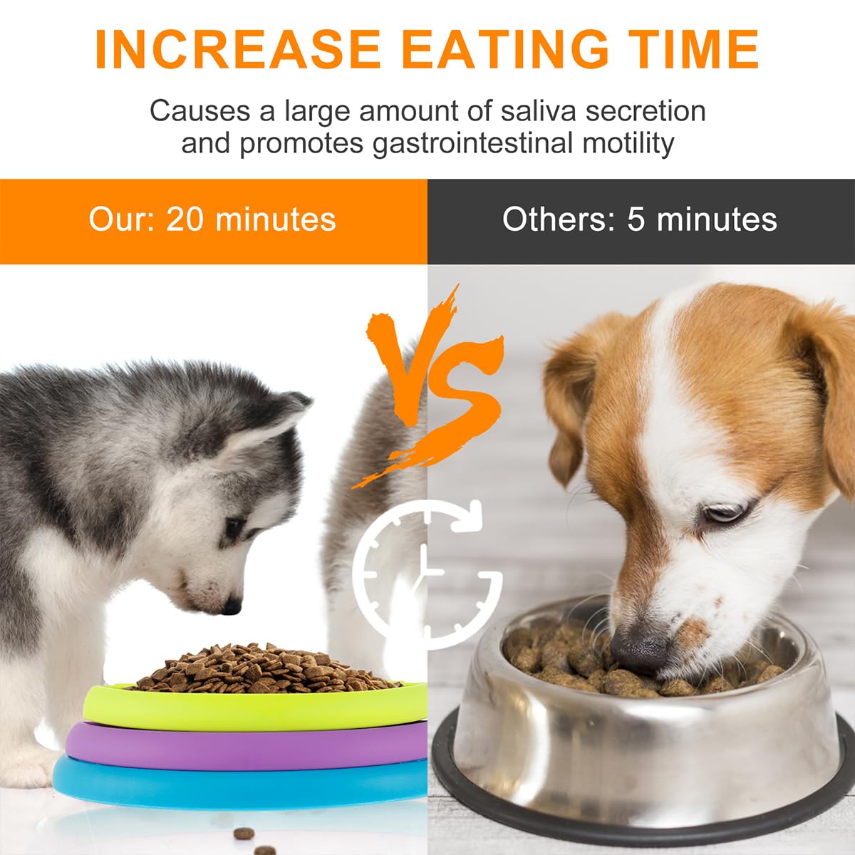 Pet Slow Feeder Bowl with Puzzle & Lick Mat for Medium & Large Dogs - Green