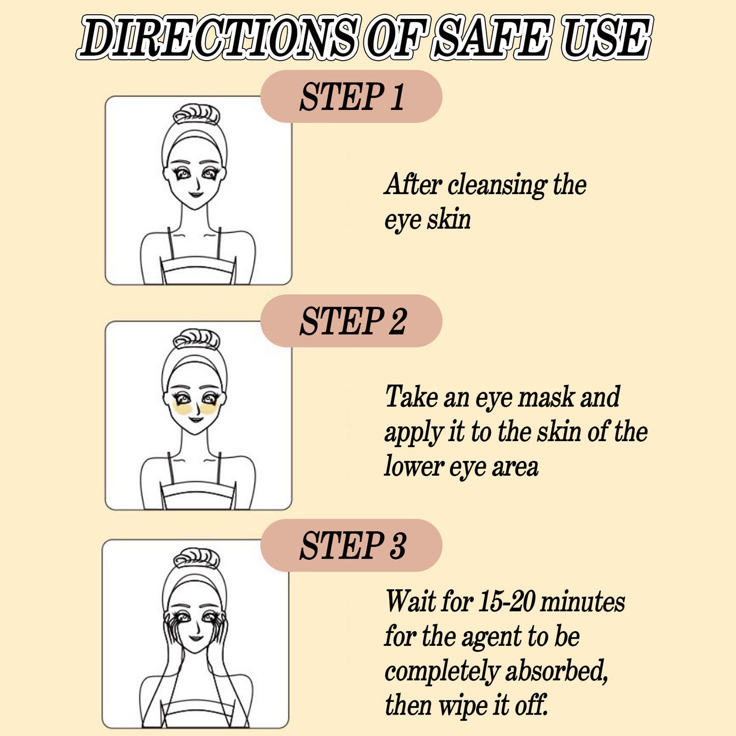 Firming Eye Mask for Dark Circles & Fine Lines - 60 Count