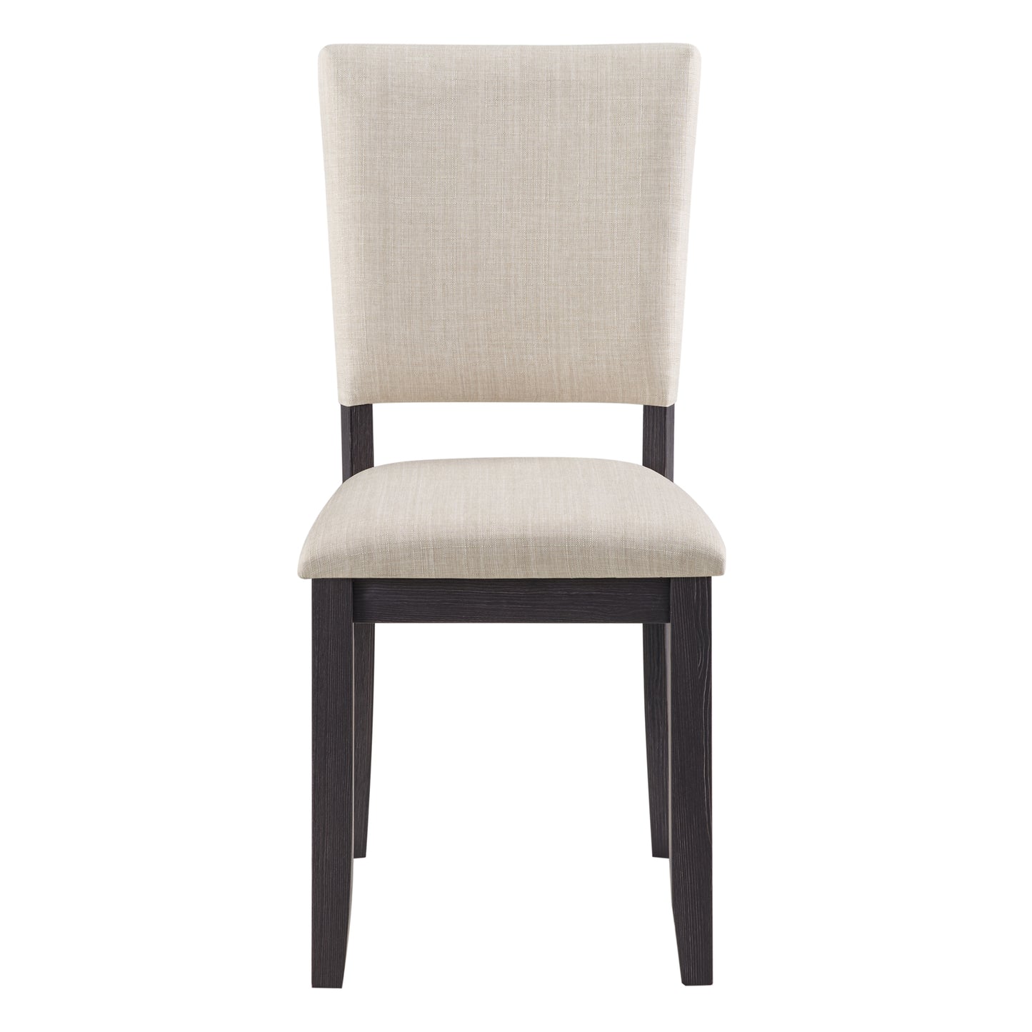 Modern Minimalist Dining Chairs Set of 4 - Antique Black & Beige