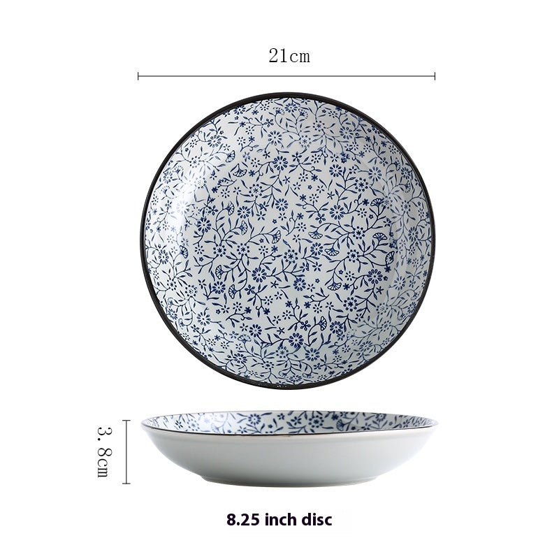 Retro Style Cold Dish Ceramic Sushi Plate - Porcelain Meal Tray