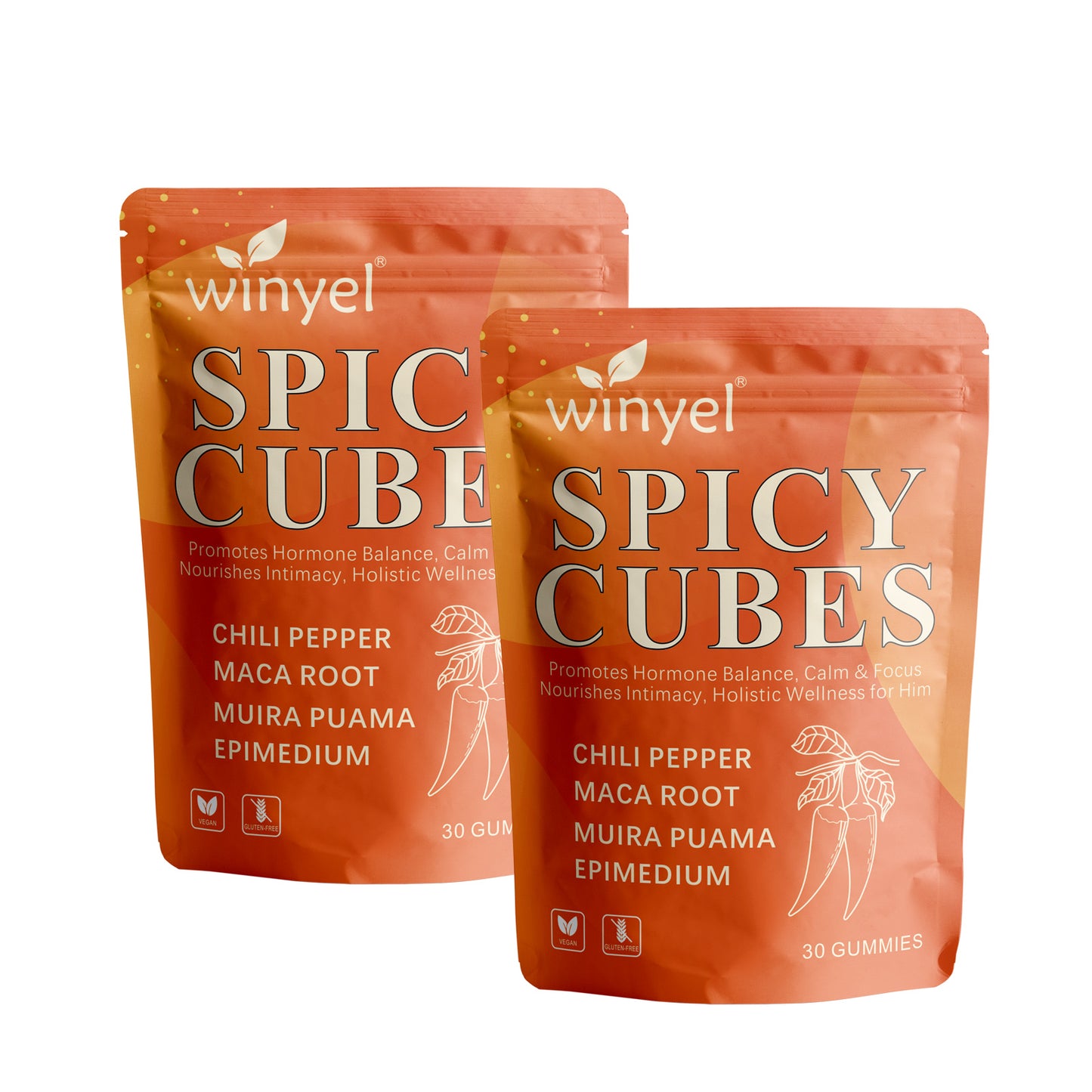 Spicy Peach Intimacy Gummies - Herbal Hormone Support & Wellness Supplement