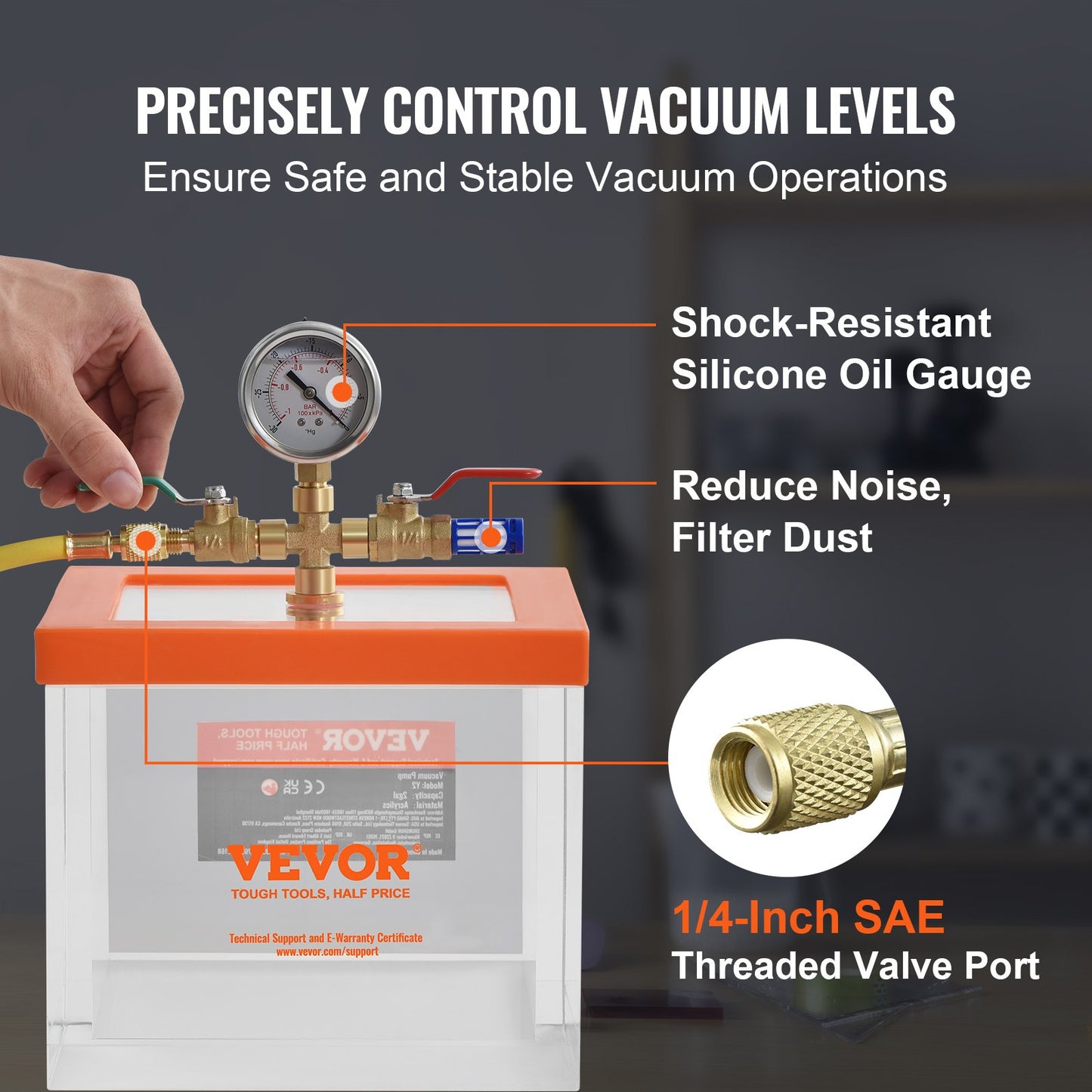2 Gallon Acrylic Vacuum Degassing Chamber for Resin & Silicone