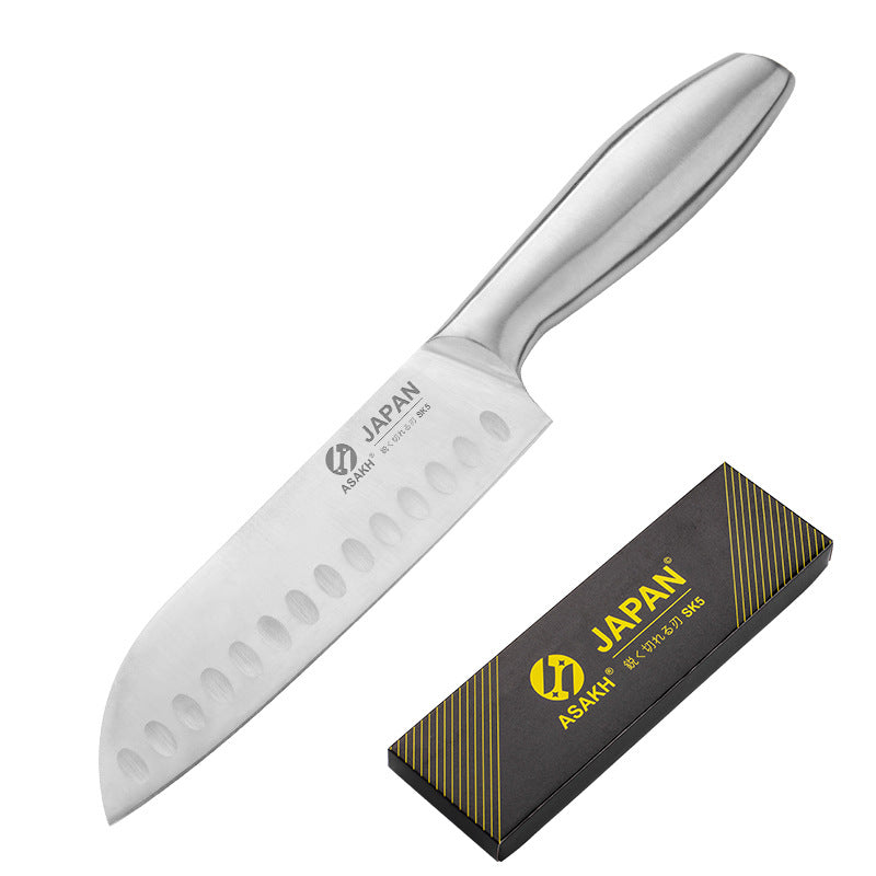 7-Piece Hollow Handle Knife Set Stainless Steel Kitchen Cutlery