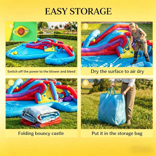 Inflatable Bounce House with Slide - Fun for Kids Ages 3-8