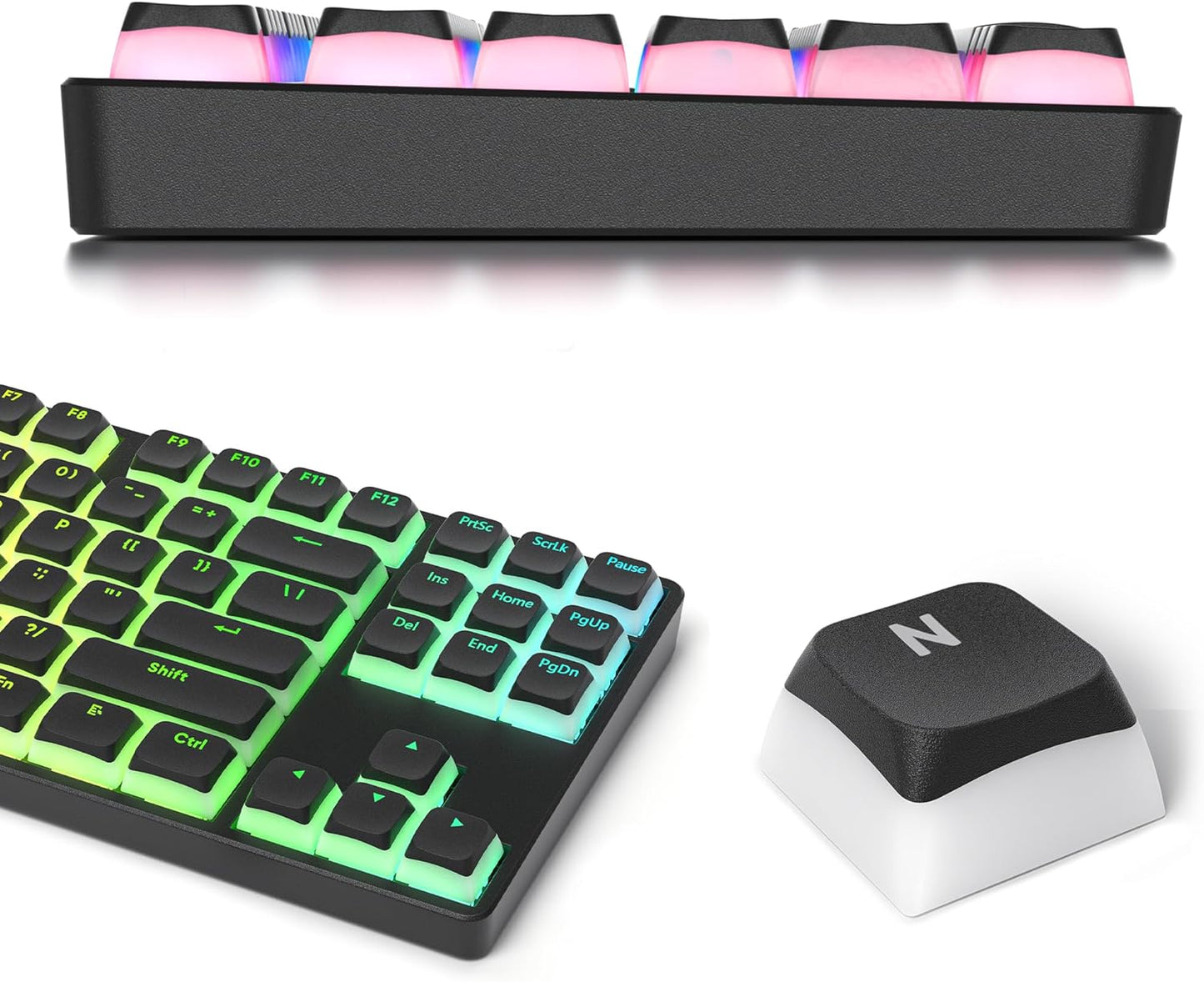 133 Keys PBT Keycap XDA Profile Keycaps Dye-Sublimation Custom Keycaps for MX Switches 60% 75% 100% Mechanical Gaming Keyboards(Caramel Bear)
