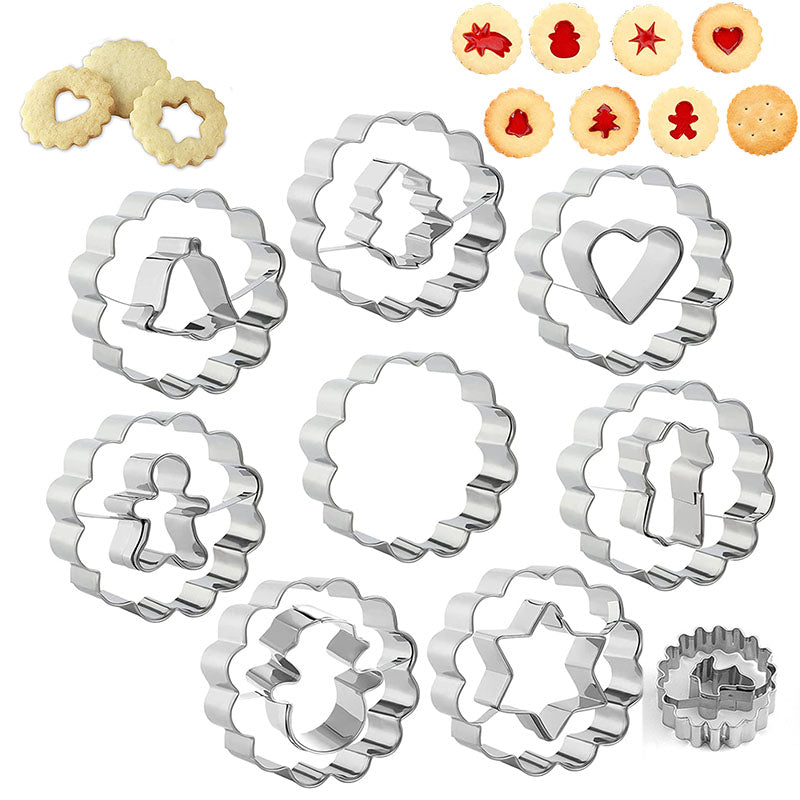 Stainless Steel Biscuit Mold Set - Modern Minimalist Cookie Cutter Pack