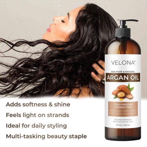 velona Argan Oil - 1 Gallon / 128 Fl Oz | 100% Pure and Natural | Morocco Oil | Skin, Body and Face Care | Nails Protector | Unrefined, Cold Pressed | Cap Kit