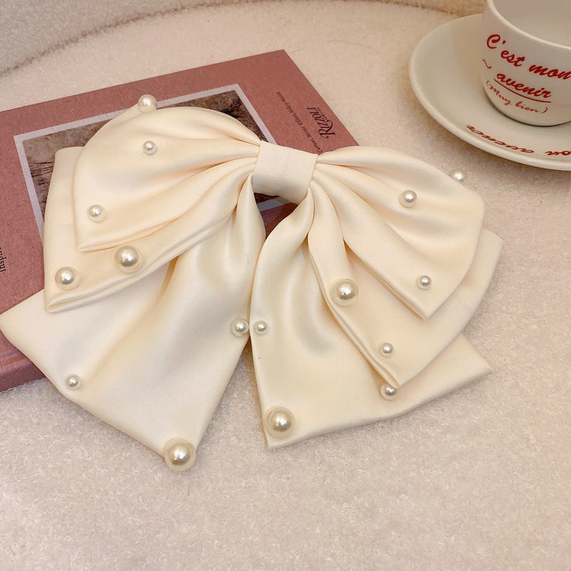 Pearl Bow Hair Clip Accessory - Star Design Headdress