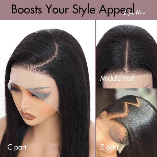 13x4 HD Lace Front Wigs Human Hair Straight Wigs for Black Women - 220% Density, Pre-Plucked Natural Hairline & Glueless Design for Effortless Style, 22 Inch