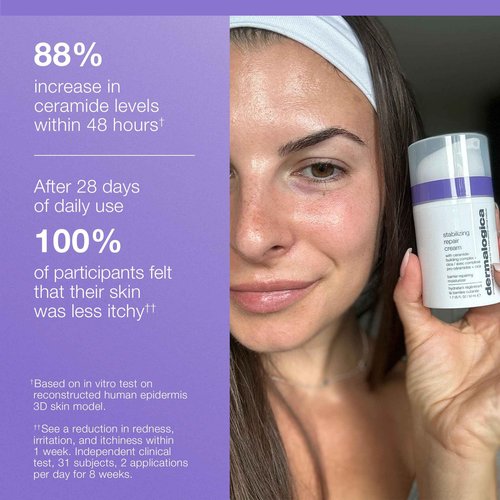 Dermalogica Stabilizing Repair Cream, Face Moisturizer for Sensitive Skin with Cica - Strengthens, Soothes, and Repairs Skin Barrier, 3.4 fl oz