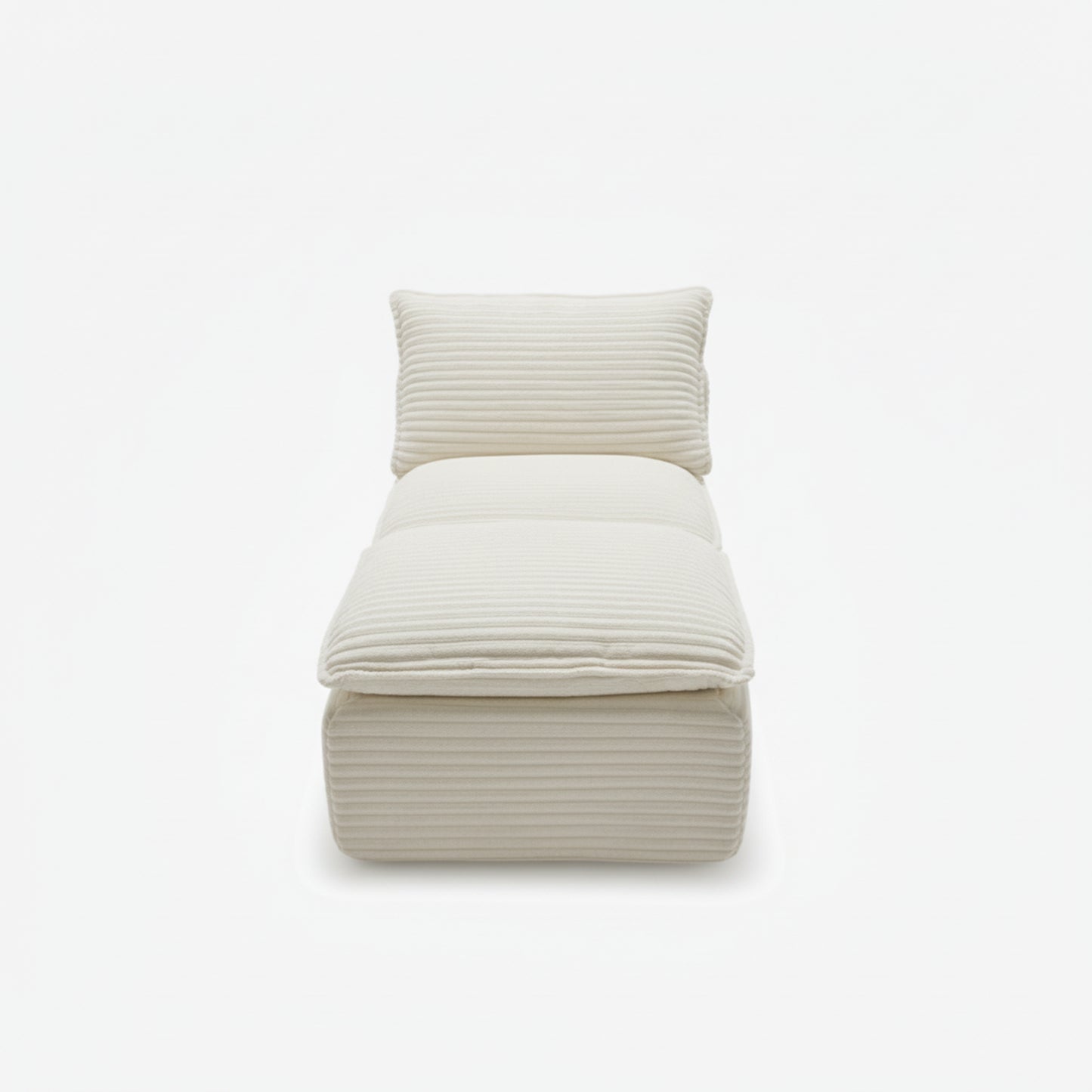 Modern White Corduroy Cloud Sofa - Comfortable & Stylish
