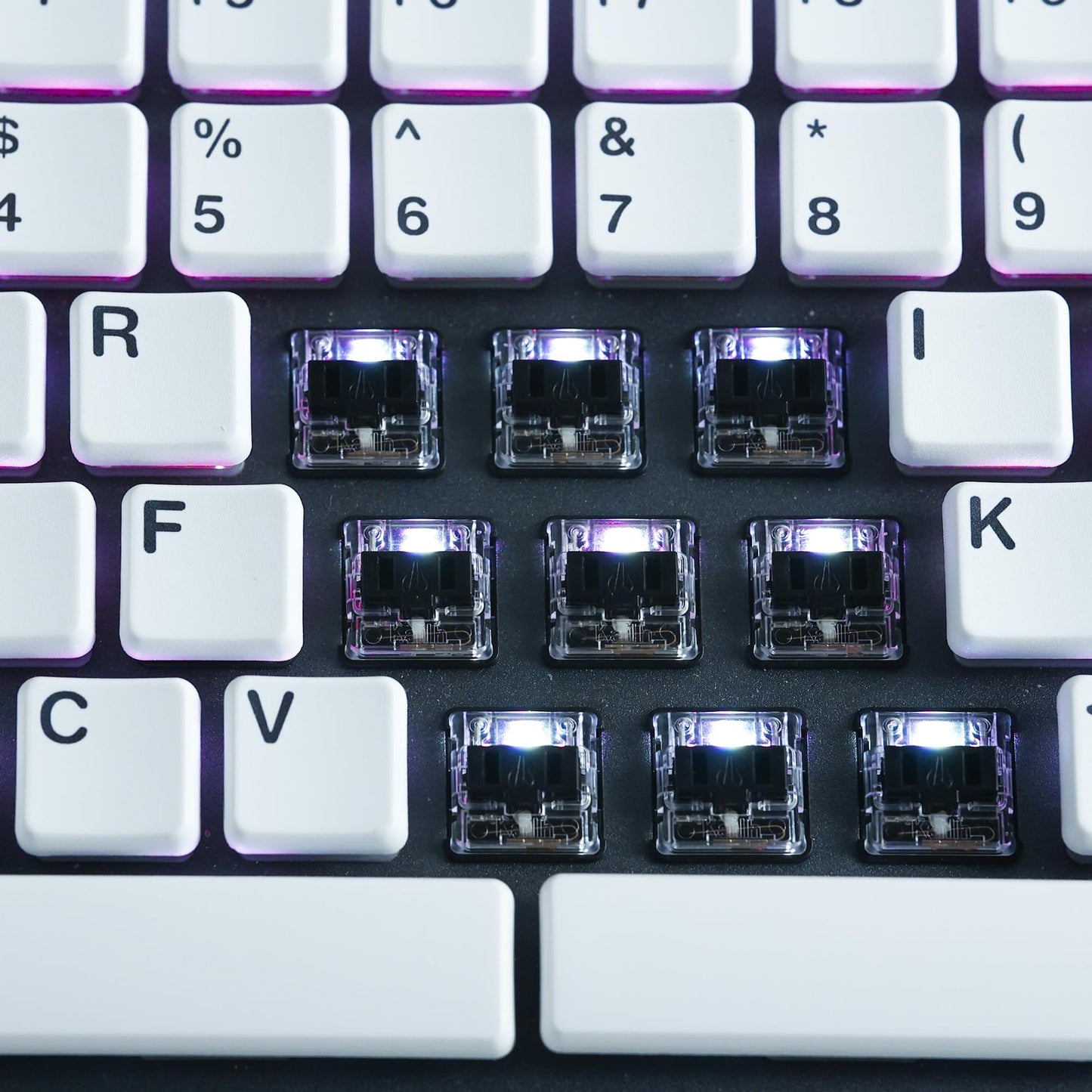 35-Pcs Choc V1 Low Profile Mechanical Keyboard Switches, 5-Pin Design with LED Slot, Black
