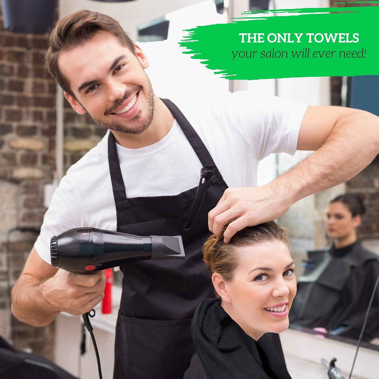 GREEN LIFESTYLE Black Bleach Proof Towels Bulk Sets 100% Cotton 16' X 25' Premium Spa Quality, Super Soft and Absorbent for Gym, Pool, Spa, Salon and Home 24 Pack