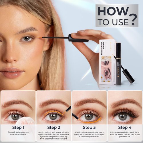 Abera Misan Eyelash Growth Serum (Upgrade Version) - Natural Lash Booster and Lash Enhancer, Regenerating and Nourishing Lashes Longer and Thicker (B. Set of 2)