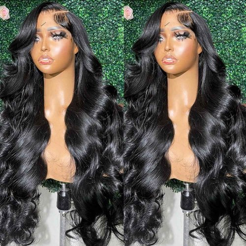 Nognut 13x4 Lace Front Wigs Human Hair Body Wave Frontal Wig 180% Density Glueless Wigs Human Hair Pre Plucked Human Hair Wigs for Women Body Wave Lace Front Wigs 32 Inch