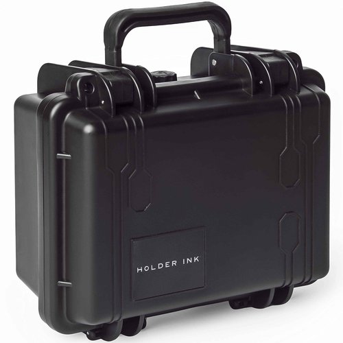 Holder Ink® Tattoo Ink Travel Case for 1oz tattoo ink bottle sizes. Carrying solution that allows you to pack your essential kit of tattoo inks. Capacity for 24 ink bottles. Pressurized valve included