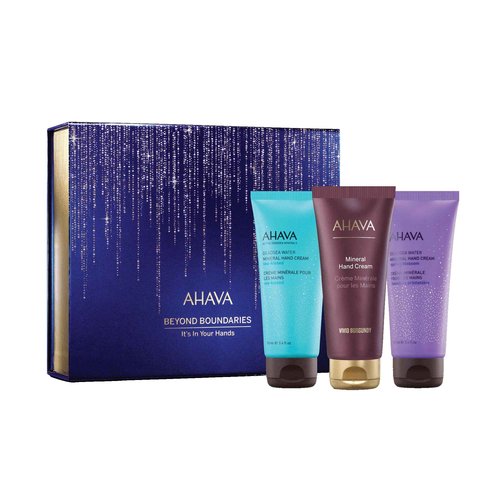 AHAVA Wave of Hydration Trio – Includes Mineral Body Lotion Sea-Kissed 250ml, Hand Cream Sea-Kissed 100ml & Shower Gel Sea-Kissed 40ml – Hydrating Set with Fresh, Beachy Scent