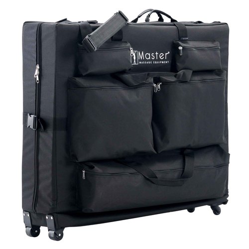 Master Massage Universal Size Wheeled Massage Table Carry Case with Wheels, Oversized Carrying Bag for Foldable Massage Bed with Castors-Fits 27” to 32” Width Folding Massage Table- Black