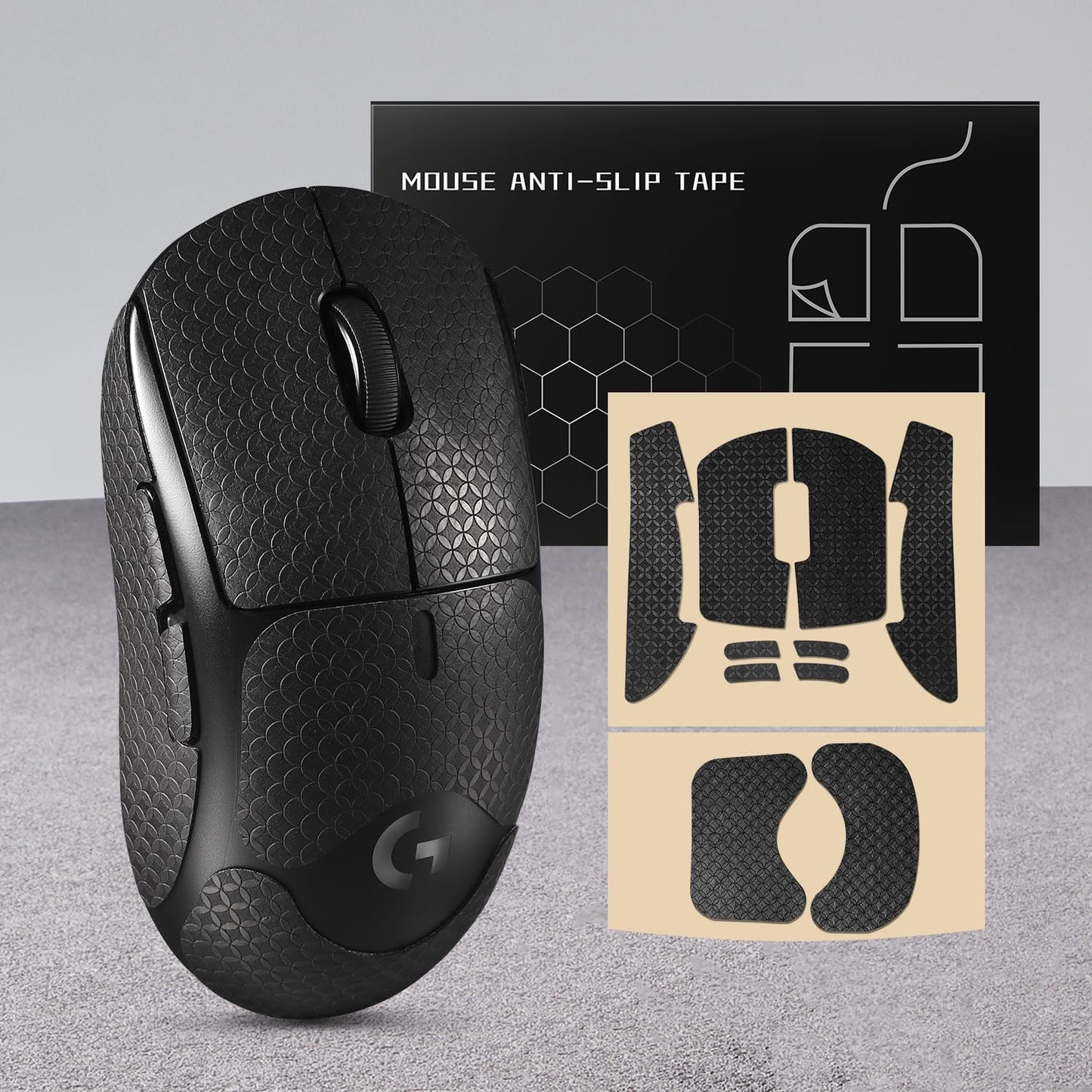 Anti-Slip Mouse Grip Tape for Logitech G Pro Wireless Mouse Skin Sweat-Resistant G Pro Mice Sticker Decal(White)
