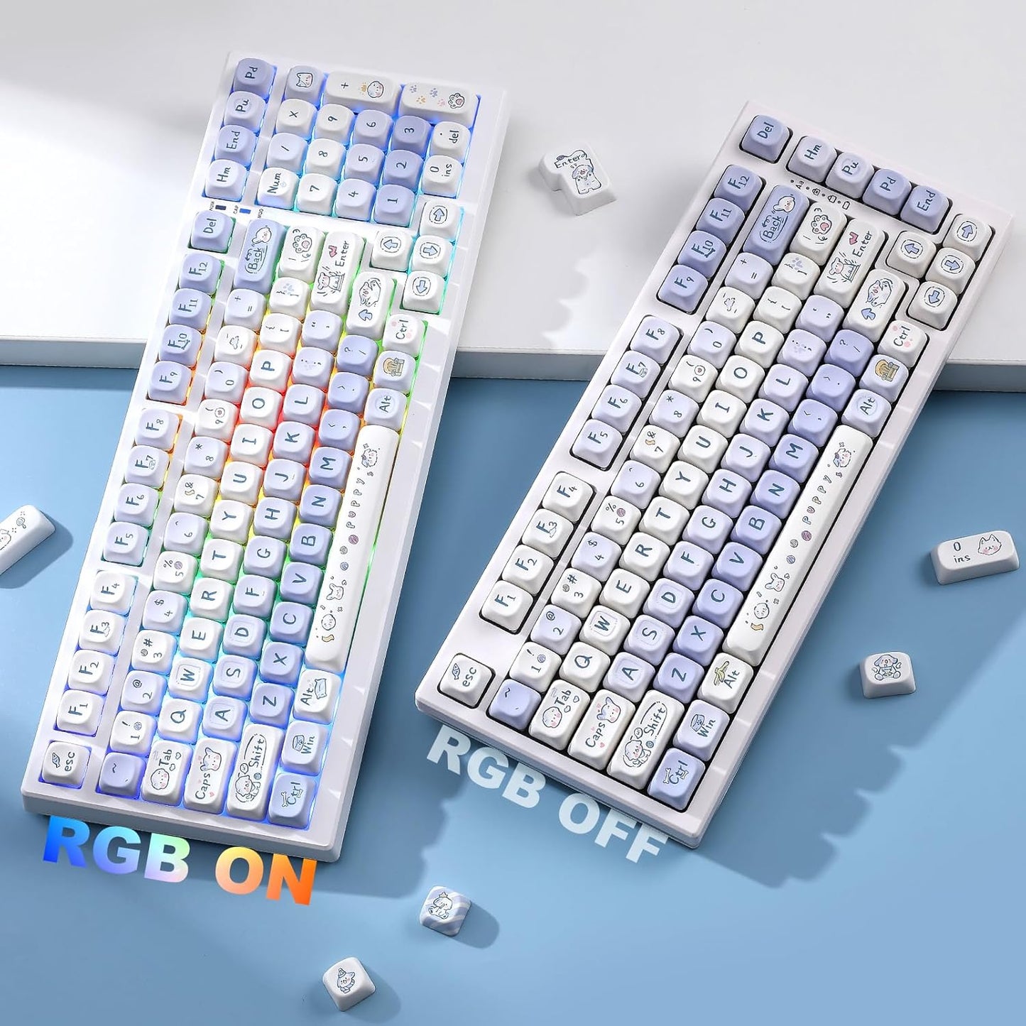 AJAZZ AK980 Wireless Keyboard with Smart Display & Knob,PBT Keycaps-MOA Highly Rounded Heat Sublimation
