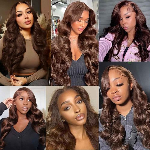 26 28 30 Inch Color 4 Body Wave Bundles Human Hair Chocolate Bundles Brown Human Hair Bundle Double Weft Niegmeg Brown Body Wave Bundle