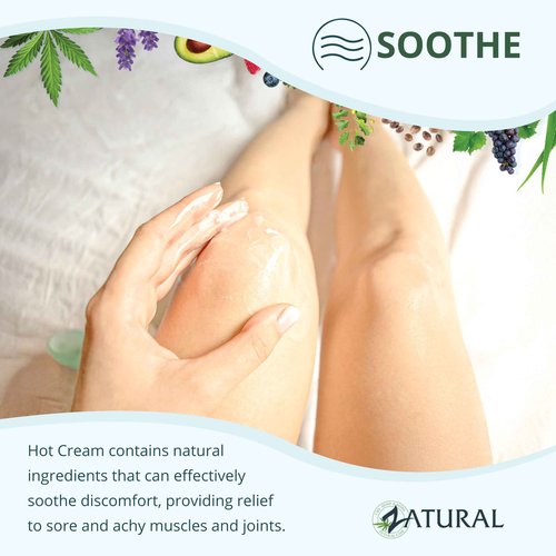 Zatural Hot Cream Muscle Rub Slimming Cream Body Wraps Belly and Skin Firming Professional Therapeutic Grade-Doctor Formulated (32 Ounce)