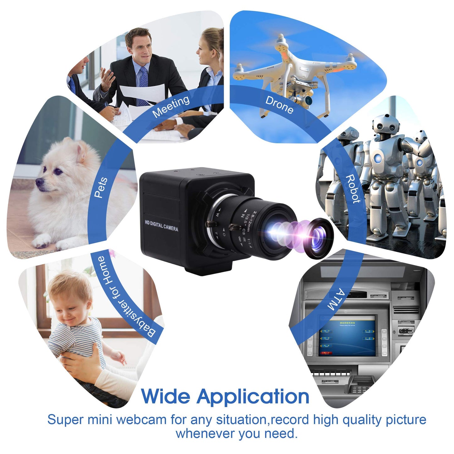 ALPCAM USB Camera 4K Ultra HD Mini Webcam with 2.8-12mm Optical Zoom Lens Camera High Speed USB2.0 30FPS Web Camera for Mac,Window,Linux,Android