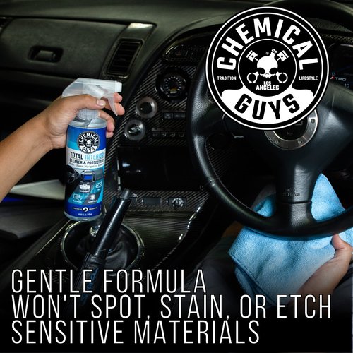 Chemical Guys Total Interior Cleaner and Protectant, Safe for Cars, Trucks, SUVs, Jeeps, Motorcycles, RVs & More, 16 fl oz, (2 Pack) SPI2201602