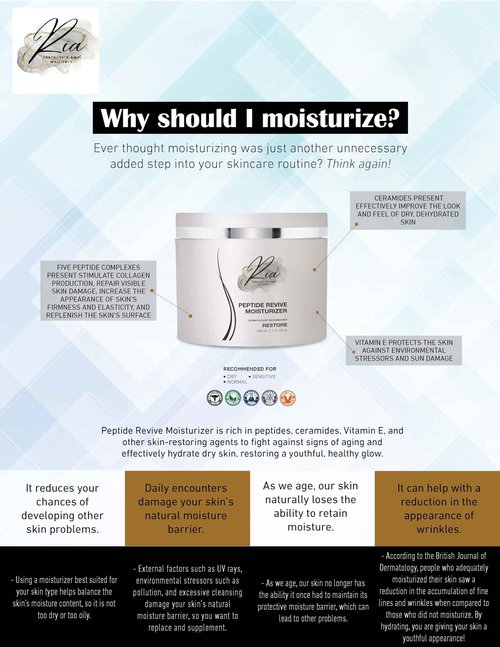 Ria Aesthetics and Wellness Peptide Revive Moisturizer