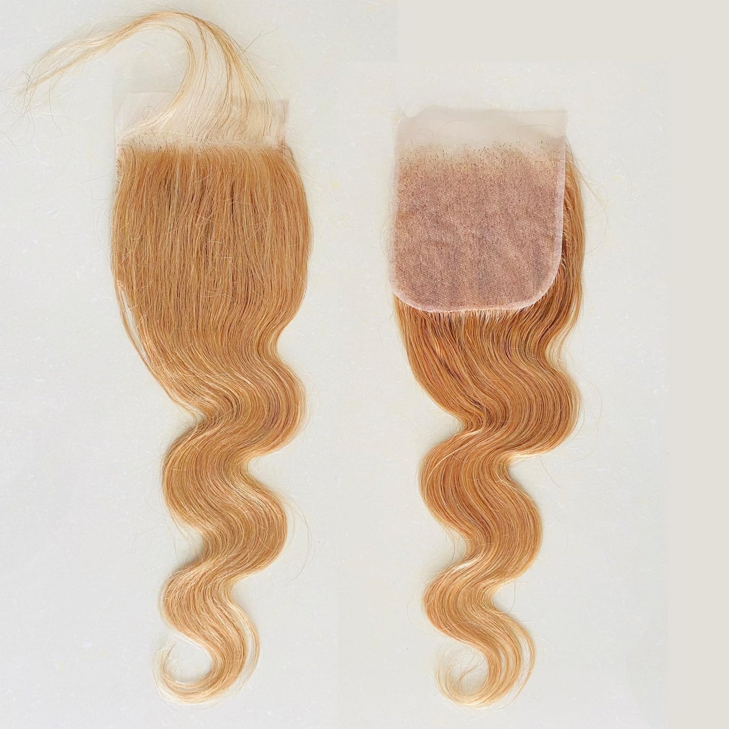 Honey Blonde Closure 5X5 Lace Closure Color #27 Closure 10a Human Hair Natural-Hair-Line Pre Plucked With BabyHair 22 Inch