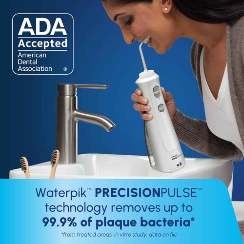 Waterpik Cordless Pearl and Sensonic Rechargeable Electric Toothbrush and Water Flosser Combo, Complete Dental Care for Teeth, Gums, Braces and Travel – ADA Accepted, White