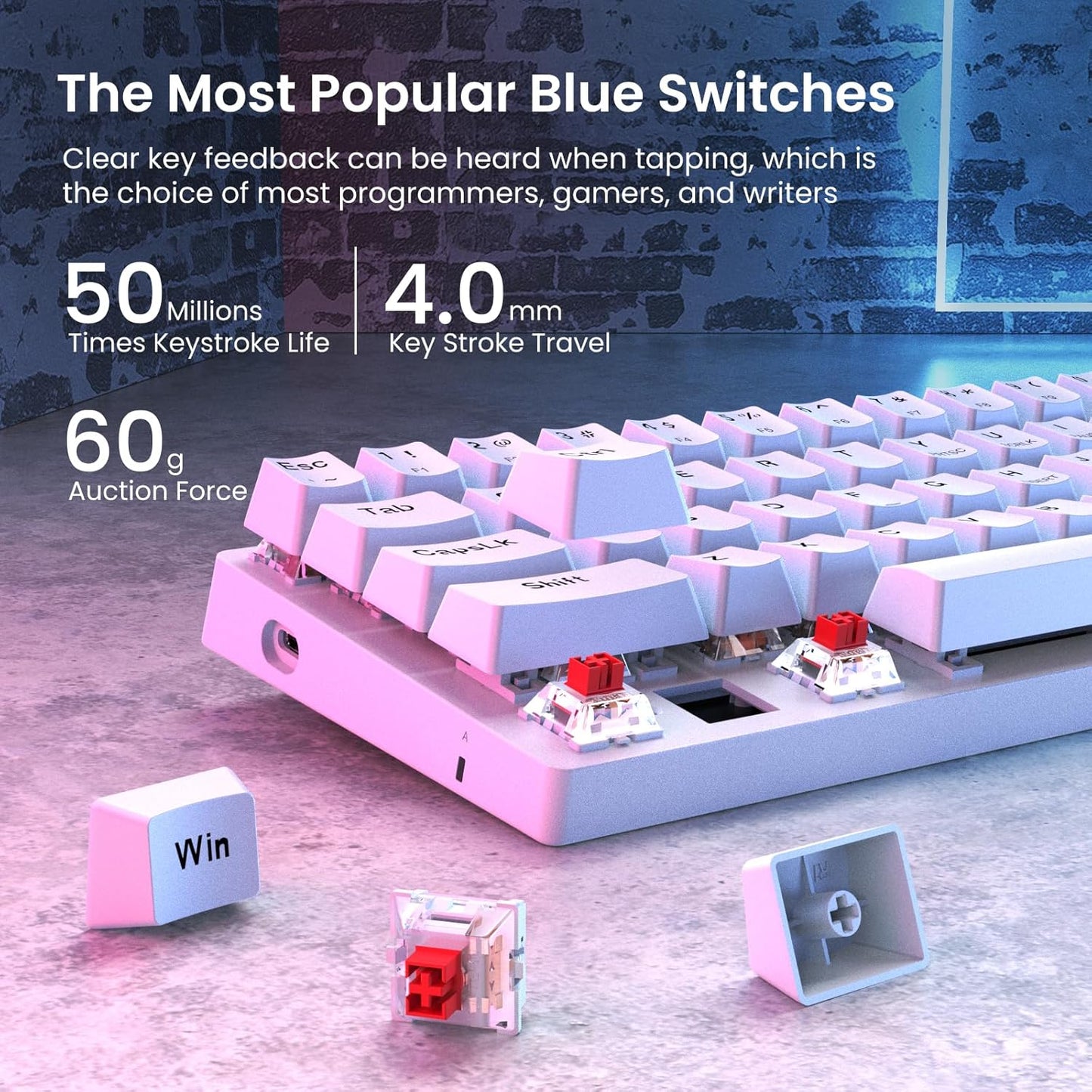 60 Percent Keyboard Black & White, Lighting up Your Desktop
