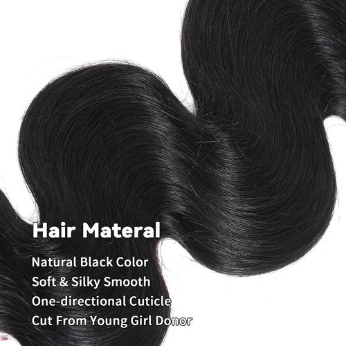 15A Raw Indian Human Hair Bundles Body Wave Bundles Human Hair,Triple Lifespan Virgin Remy Hair,No Tangle Shedding,Keep Texture Silky Soft After Multiple Washes (1 Bundle Natural Black, 28 inch)