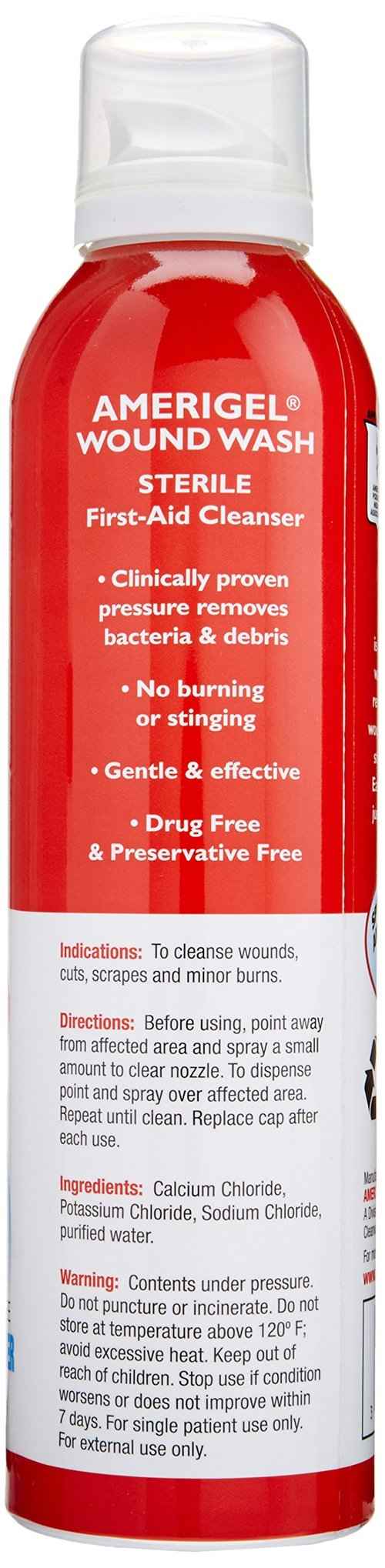 AMERIGEL Total First Aid Bundle - Small - Hydrogel Wound Dressing Moisture Rich Healing Gel (3 oz.) - Saline Wound Wash First Aid Cleansing Solution (7.1 oz.) - Bordered Gauze
