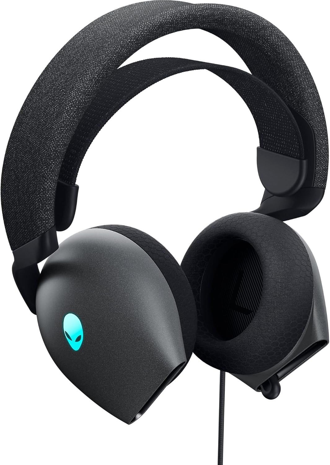 Alienware AW520H Wired Gaming Headset - Dolby Atmos, Unidirectional, AlienFX 16.8 Million RGB Colors, Microphone Mute, Volume On-headset Controls, 40mm Hi-Res Certified - Dark Side of the Moon